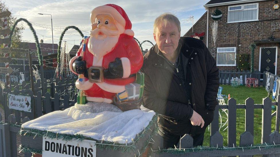 Tony Swift outside his house in Nuthall