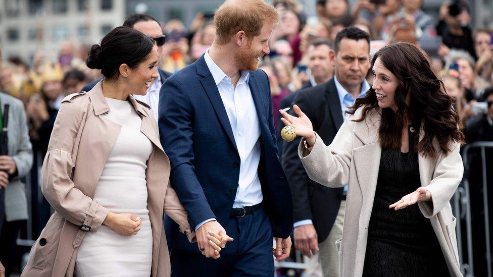 Meghan, Harry and Jacinda Ardern