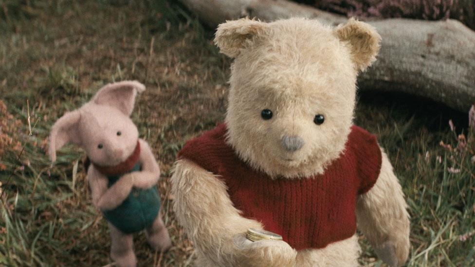 Winnie the Pooh and Piglet in Christopher Robin