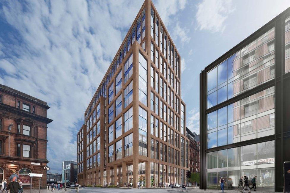 CGI of JPMorgan Chase's planned new technology centre in Glasgow