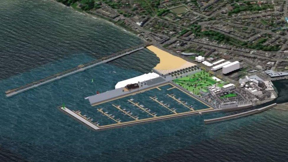 Artist impression of proposed Ramsey Marina