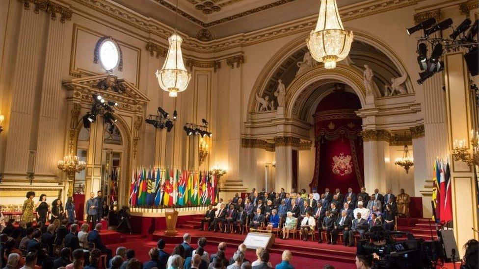 A general view of the formal opening of the Commonwealth Heads of Government Meeting