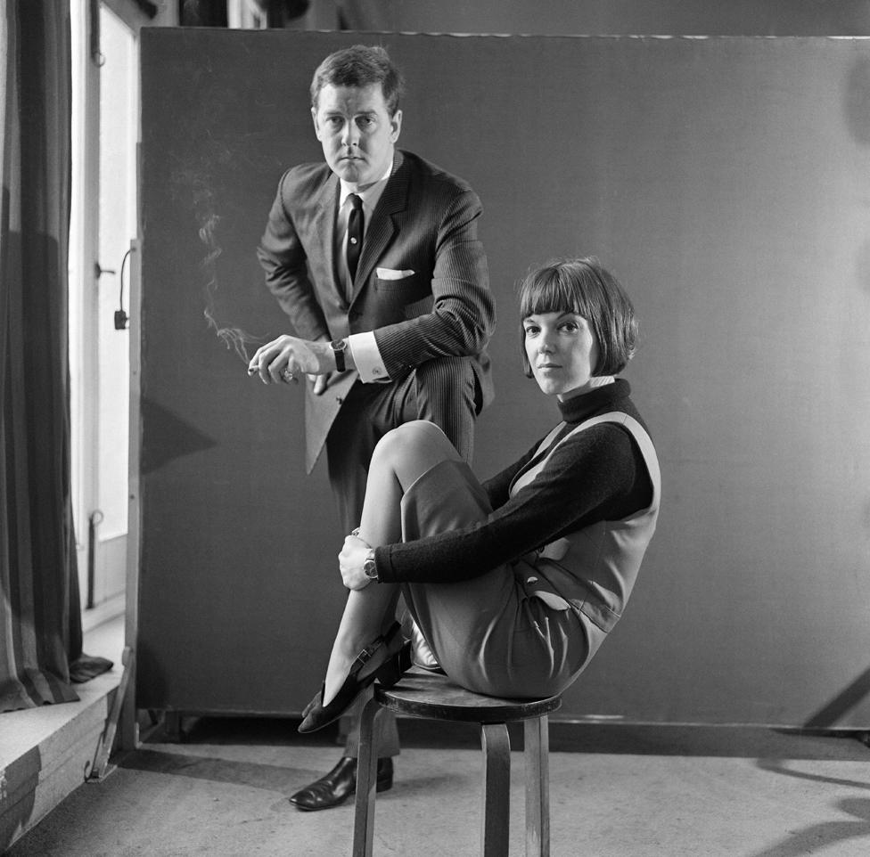 Designer Mary Quant with her husband Mr Alexander Plunket Greene, 29th August 1963.