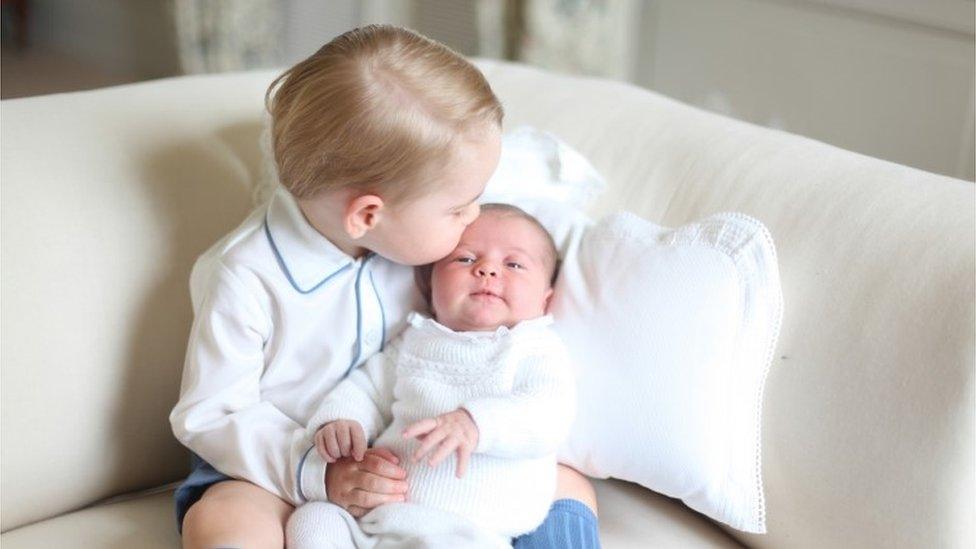 Prince George and Princess Charlotte in May 2015