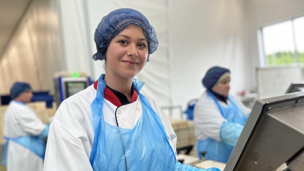 A woman in a factory