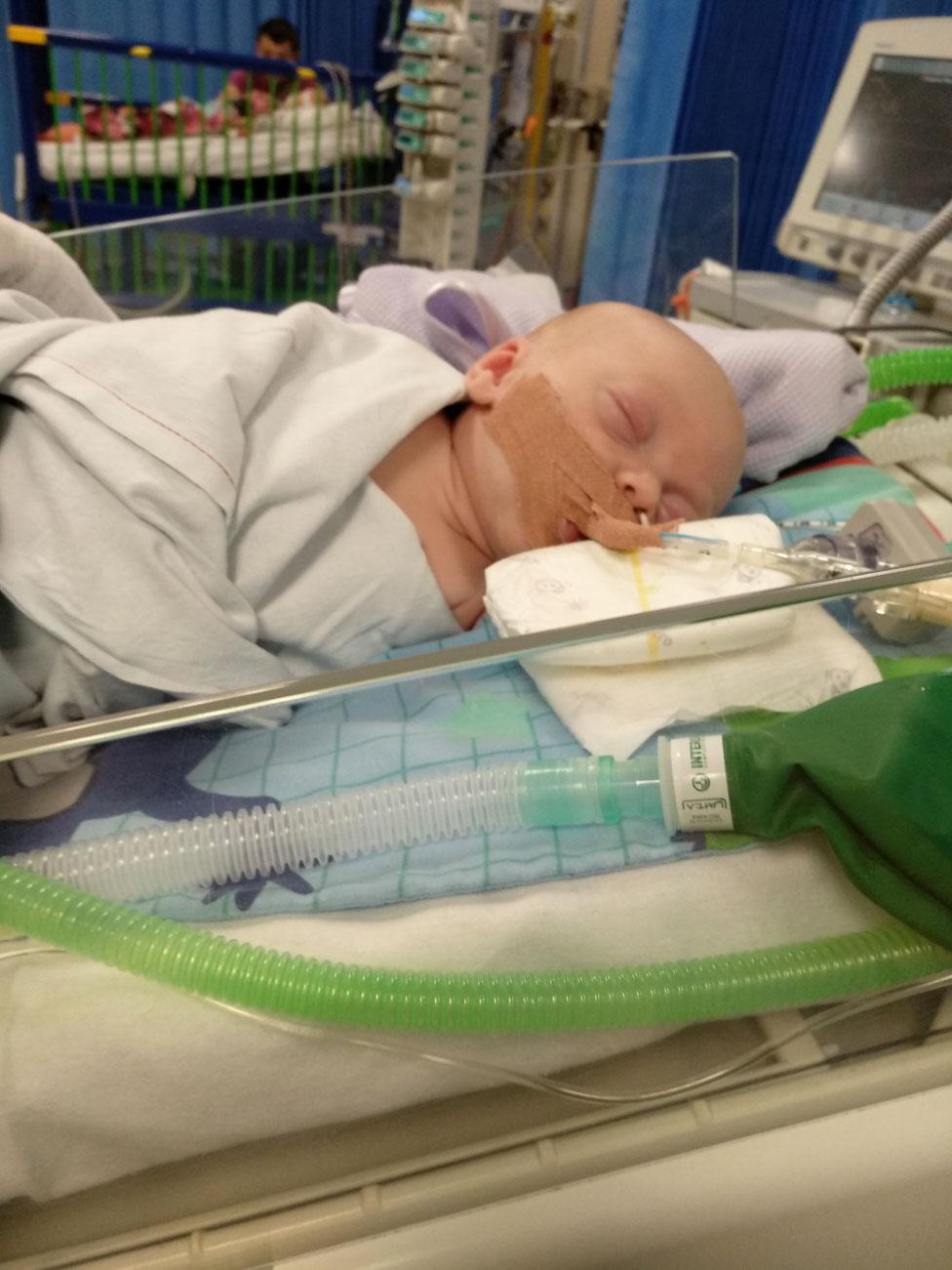 Luca in intensive care