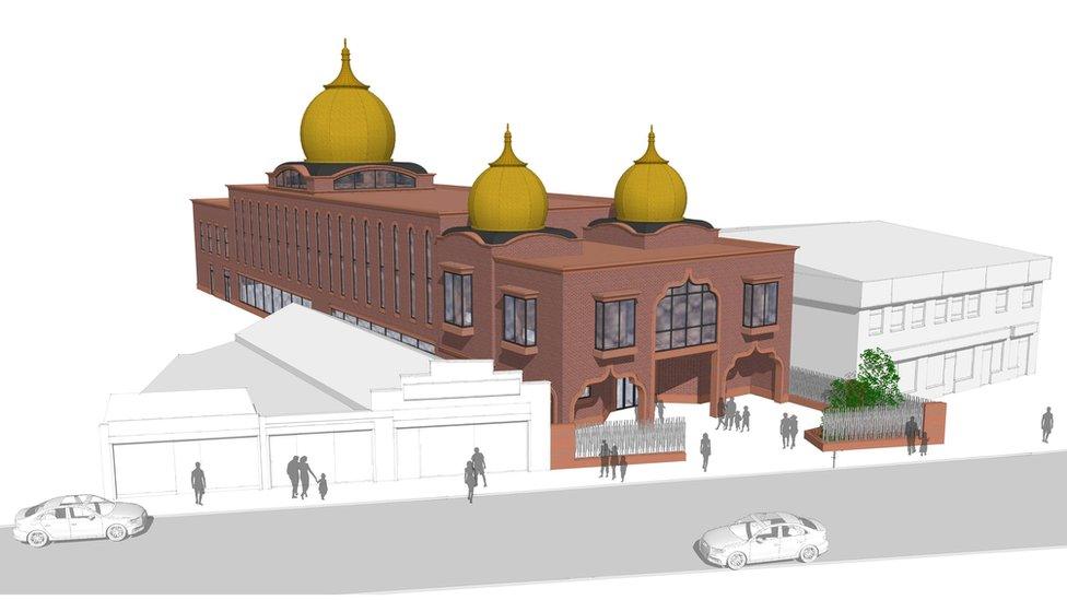 An artist impression of the new temple