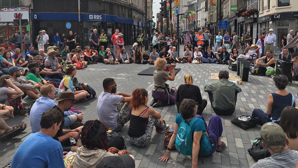 Castle Street climate change protesters