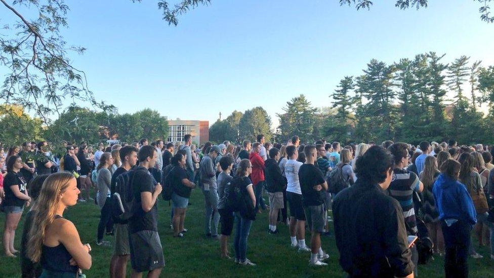 Students gather for vigil