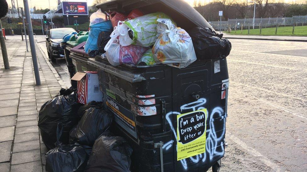 Full bin in Edinburgh