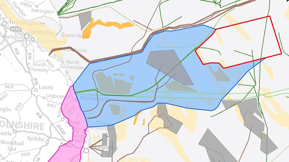 Map of proposed windfarm 