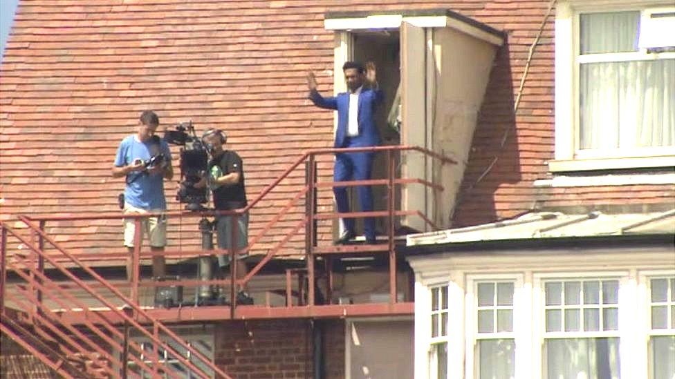 Himesh Patel on the roof of Gorleston's Pier Hotel