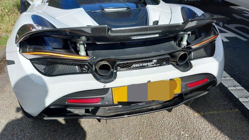 The rear of a McLaren supercar