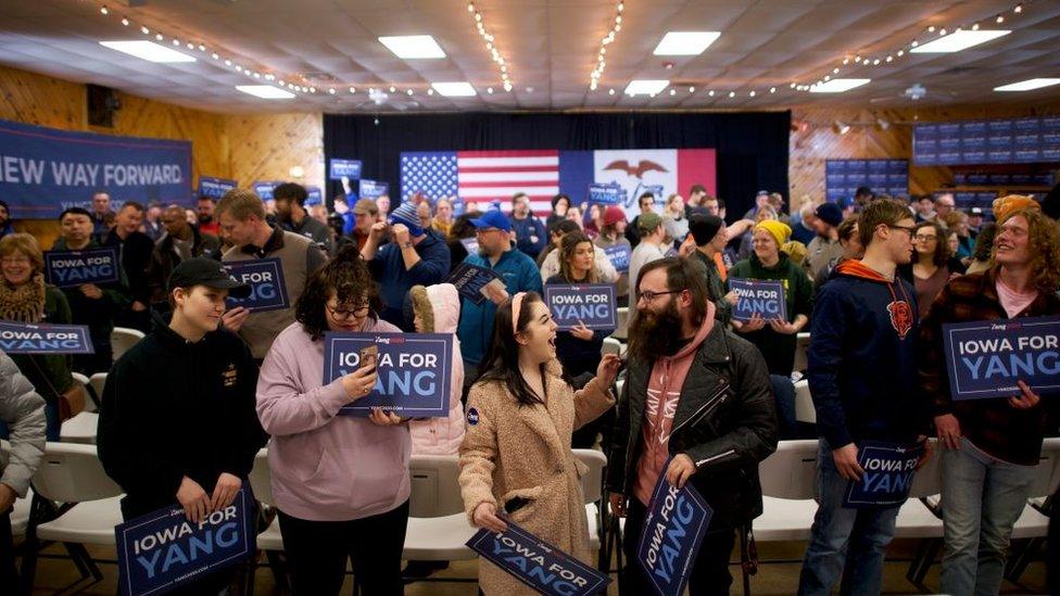 Andrew Yang rally