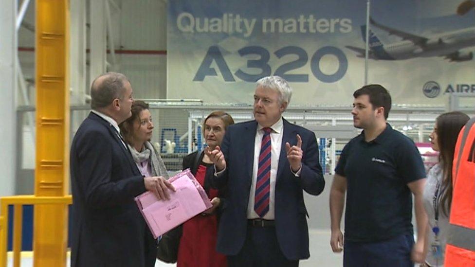 Carwyn Jones at Airbus