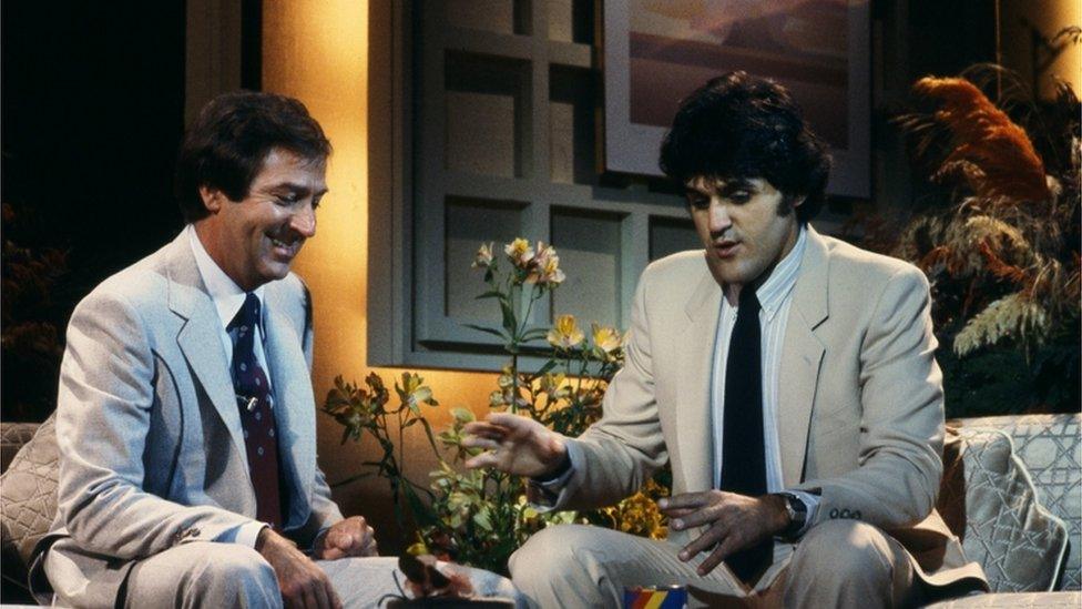 Des O'Connor with Jay Leno