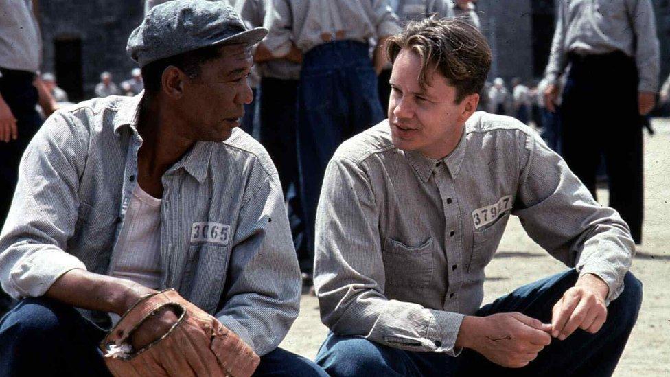 Morgan Freeman and Tim Robbins in The Shawshank Redemption