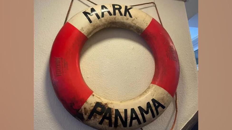 MV Mark lifebelt