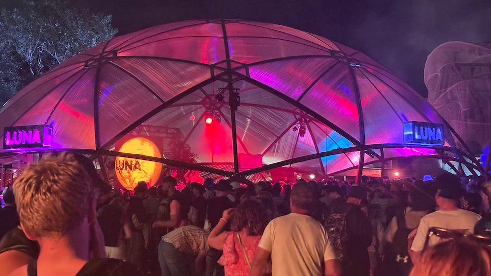 Dance tent in Shangri-La
