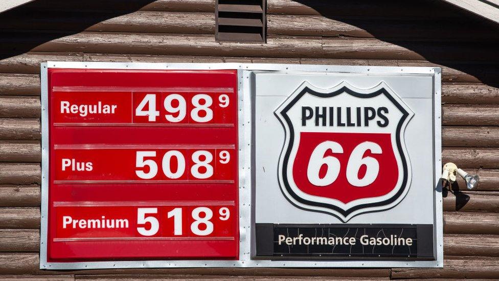 Petrol station Phillips 66 which is owned by CandocoPhillips