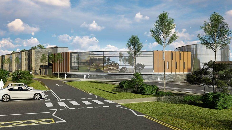 Artist's impression of West Cumbria Hospital redevelopment