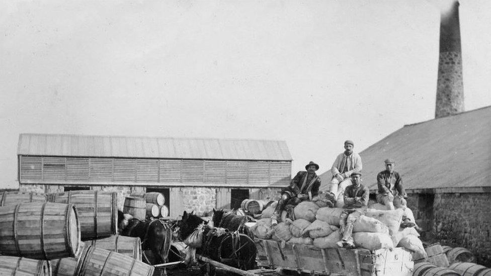 China clay workers, Cornwall