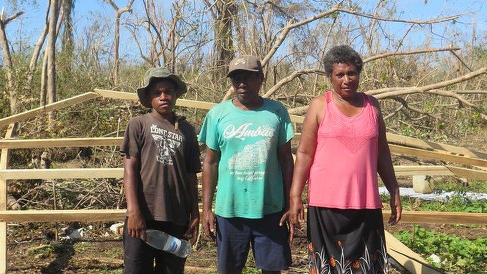 Ezekiel and his wife, Joycelyn with their 12 year old nephew, Kenneth