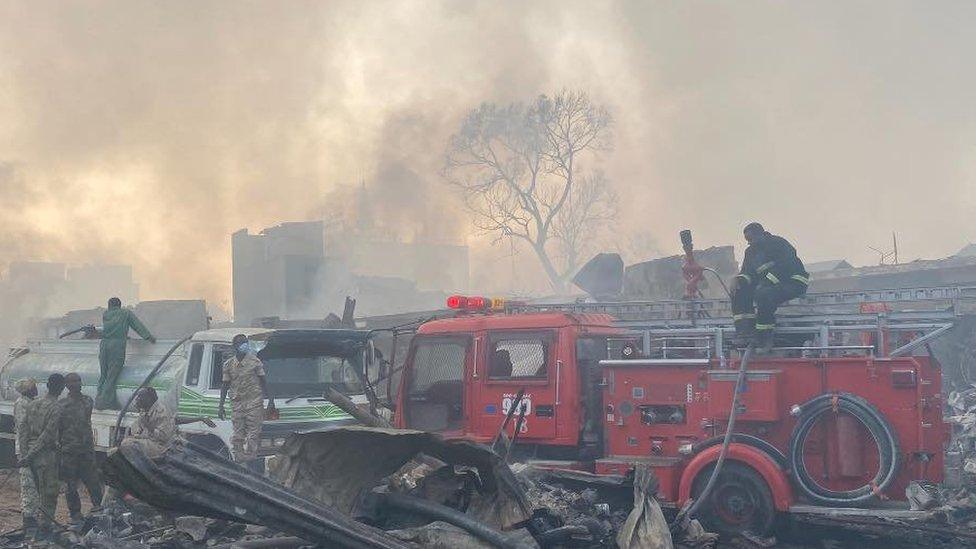 Aftermath of fire in Hargeisa, 2 April