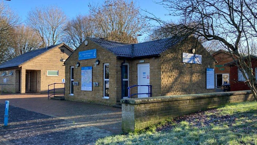 Image of tourism centre with blue sky