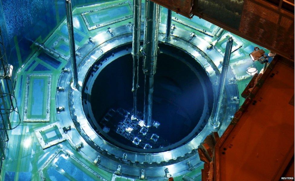 A fuel rod is inserted into a reactor vessel inside the No. 1 reactor building at Kyushu Electric Power's Sendai nuclear power station in Satsumasendai, Kagoshima prefecture, Japan, 8 July 2015.