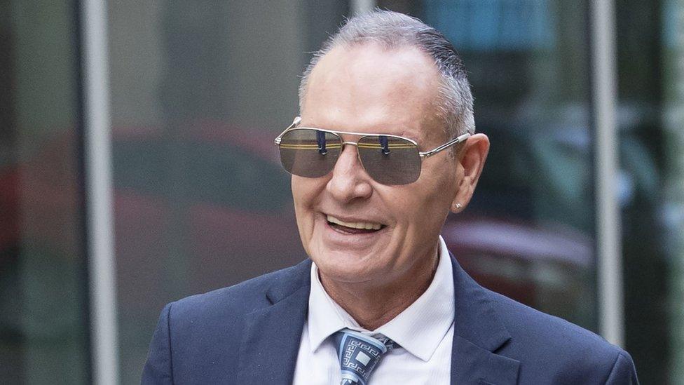 Paul Gascoigne arriving at Teesside Crown Court