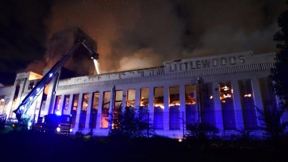 Littlewoods building fire