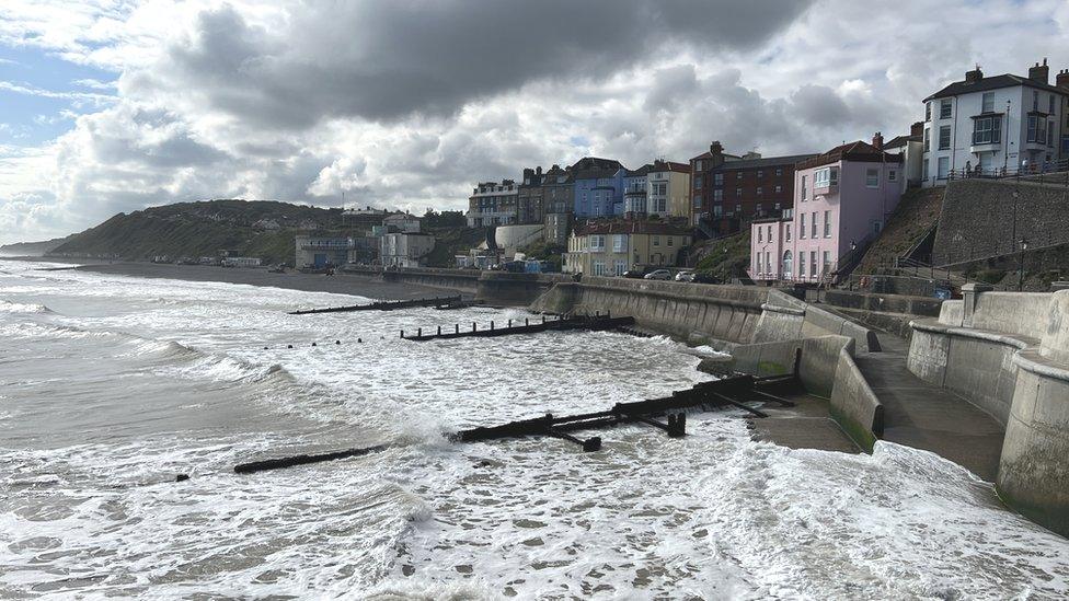 House along the coastline in Cromer