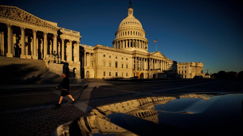 The US Capitol building on the morning after the midterm elections