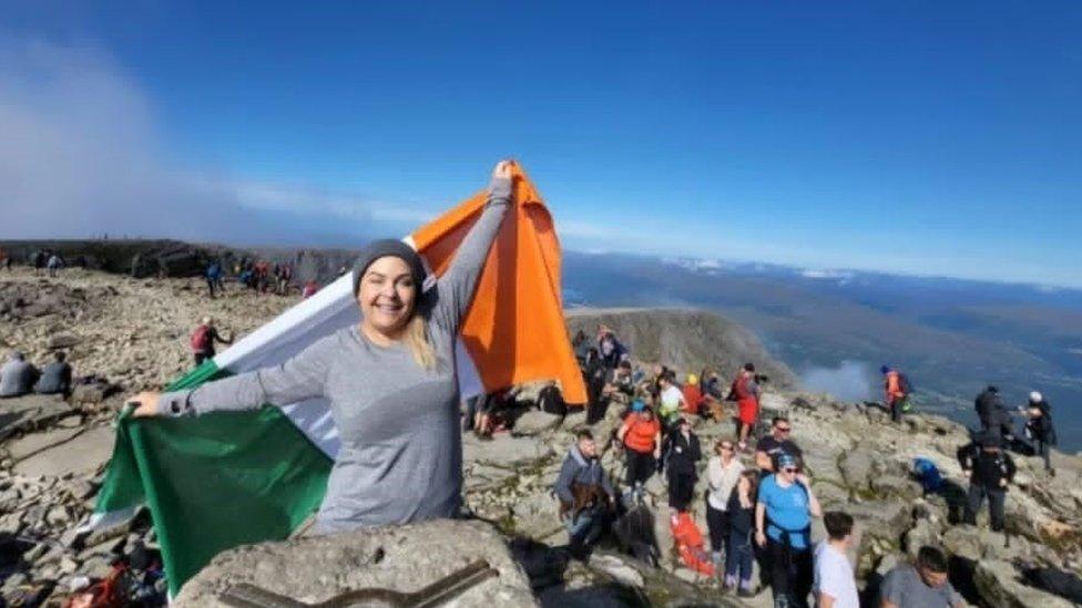 Nikki completing the Seven Peaks challenge