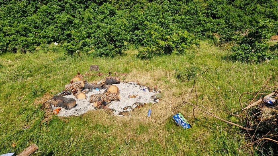 Rubbish on Brookers Playing Fields