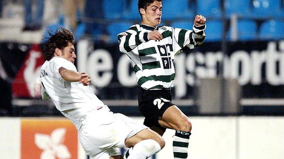 ronaldo playing for sporting lisbon