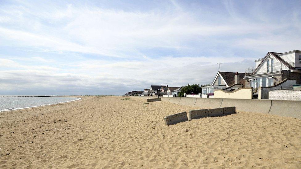 Jaywick Sands beach in East Jaywick, near Clacton