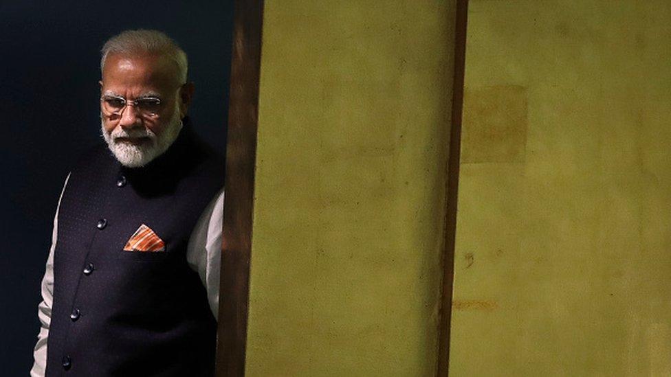 Prime Minister of India Narendra Modi arrives to address the United Nations General Assembly at UN headquarters on September 27, 2019 in New York City. World leaders from across the globe are gathered at the 74th session of the UN General Assembly, amid crises ranging from climate change to possible conflict between Iran and the United States