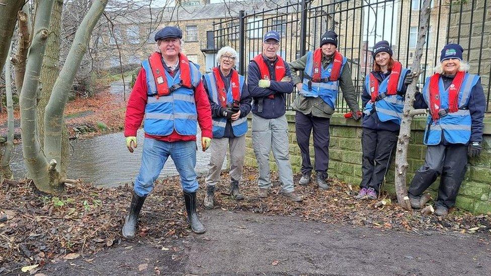 Garden party at Bradford canal