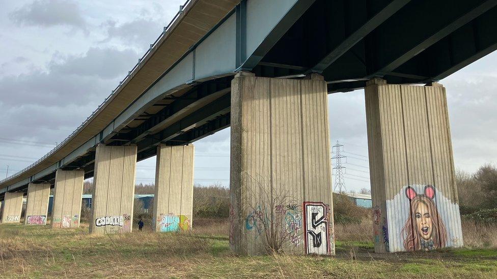 A57 flyover near Beighton