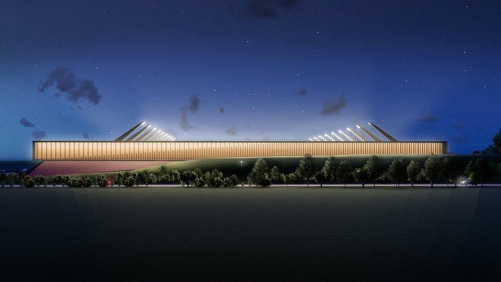 Artist's impression of Cambridge United's new stadium