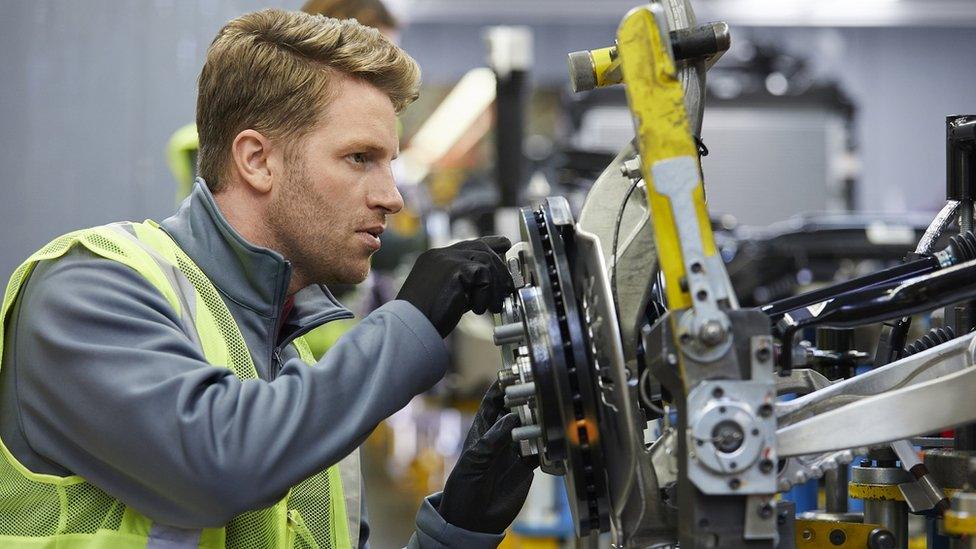 Manufacturing worker - stock image