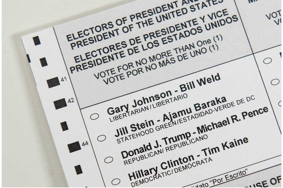 An absentee ballot