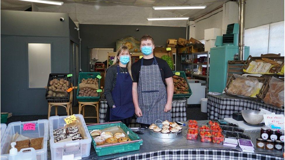 Owen set up a farm shop business with the help of his parents