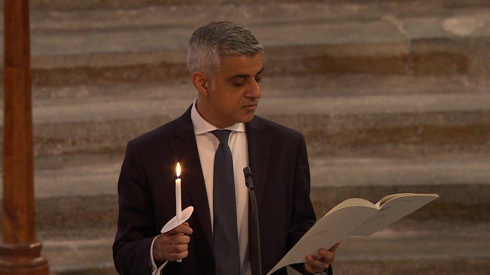 Sadiq Khan reads