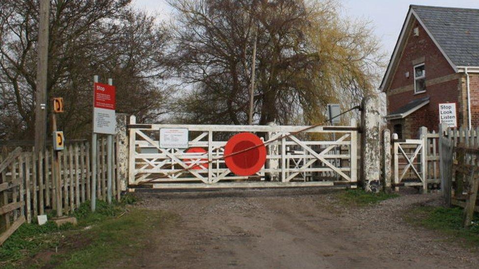 Worlingham crossing in Suffolk