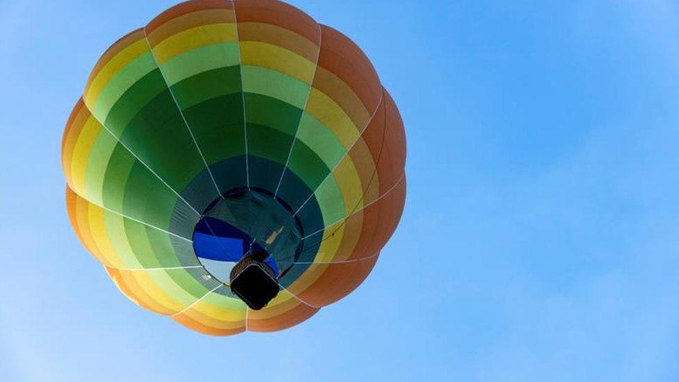 Hot air balloon above Telford