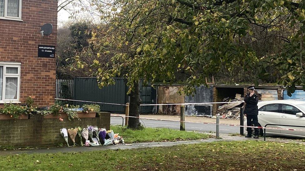 Police cordon on Sewell Road