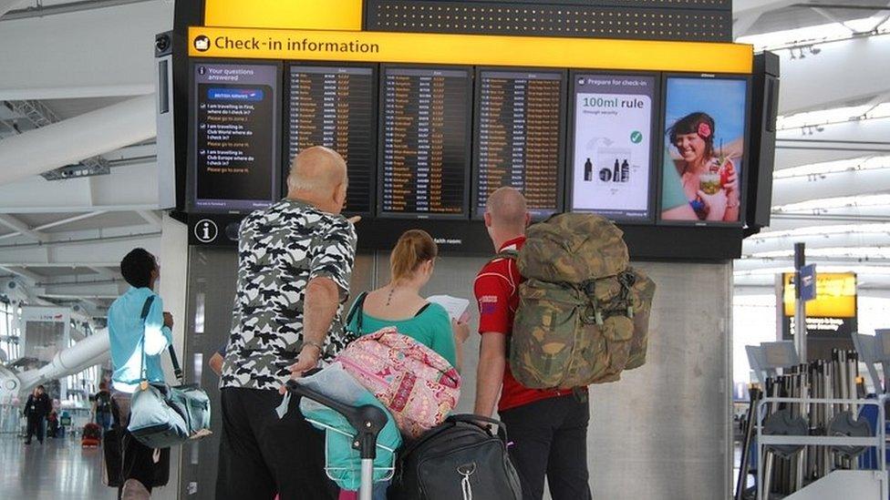 Passengers at airport